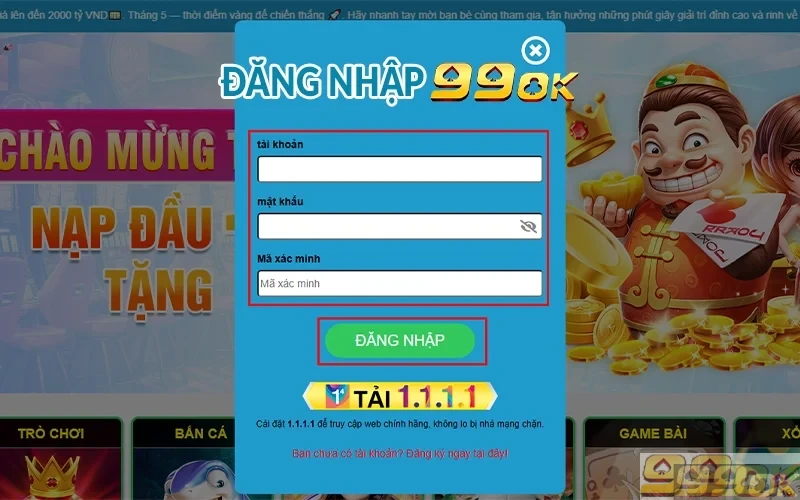 Đăng nhập 99OK