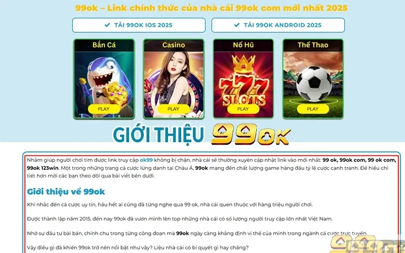 99OK 🎖️ Link truy cập 99ok.com trong Bão Kalmaegi Giới thiệu 99ok